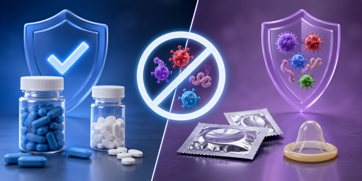 Neither protects against other STIs