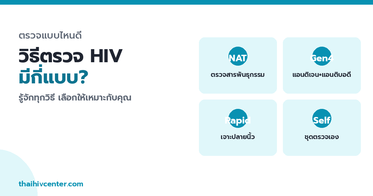 วิธีตรวจ HIV มีกี่แบบ? รู้จักทุกวิธีเพื่อเลือกให้เหมาะกับคุณ