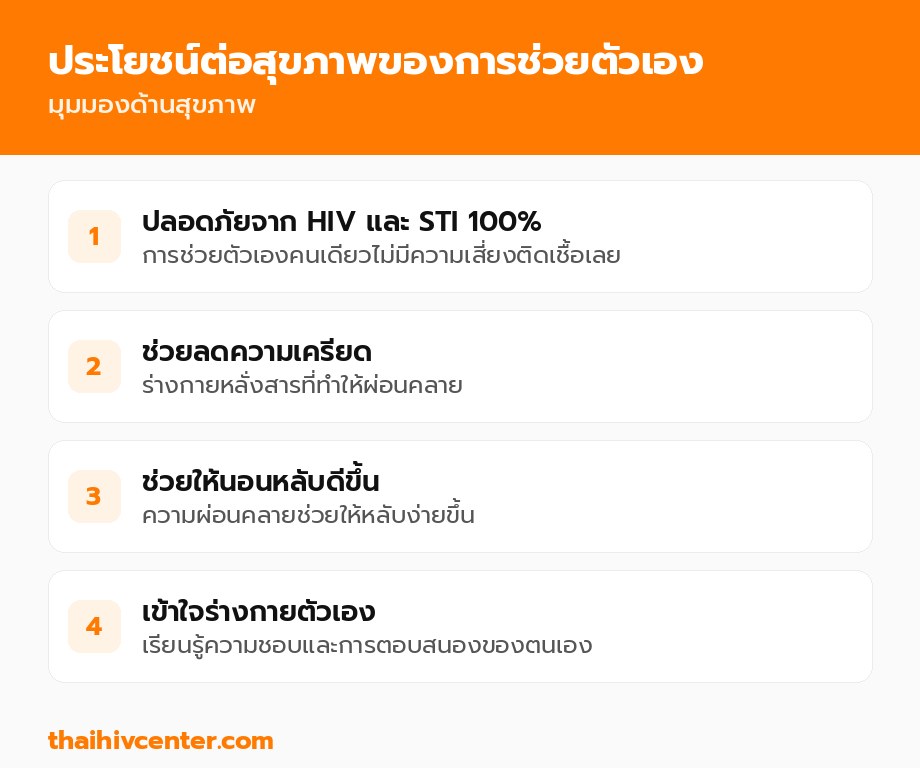 ประโยชน์ต่อสุขภาพของการช่วยตัวเอง