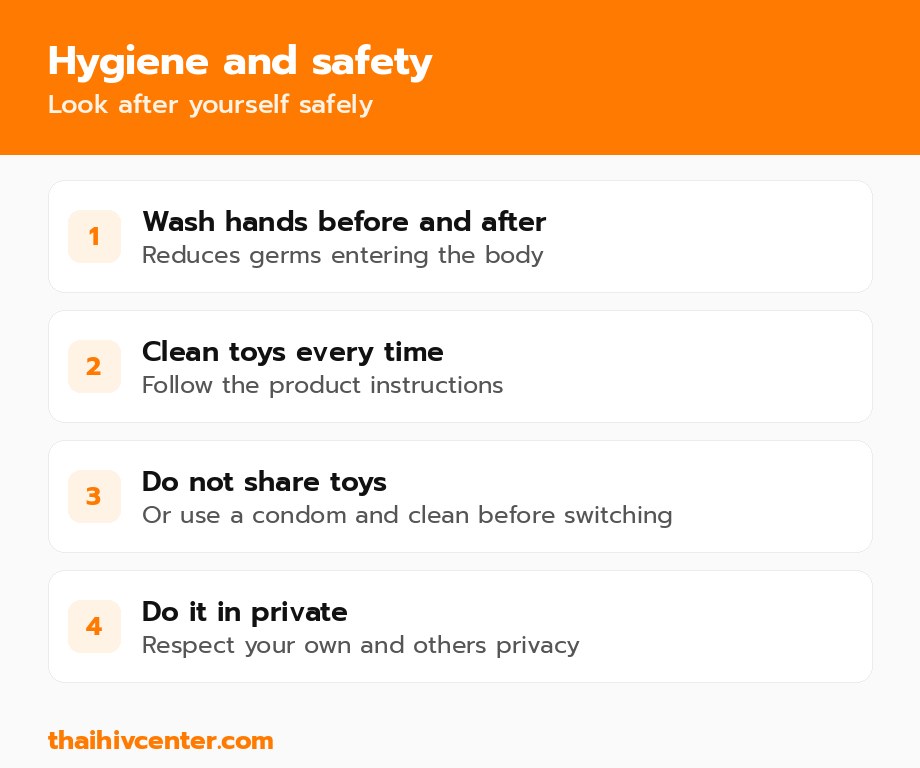 Hygiene and safety for masturbation