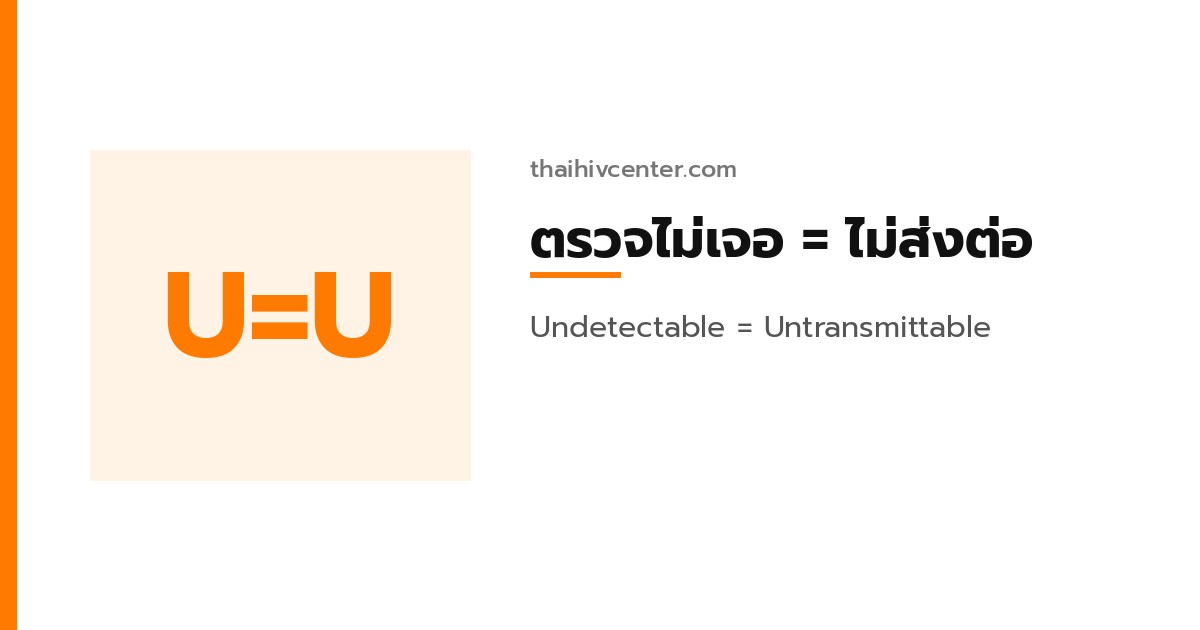 ตรวจไม่เจอ = ไม่ส่งต่อ (U=U) หมายความว่าอะไรกันแน่?